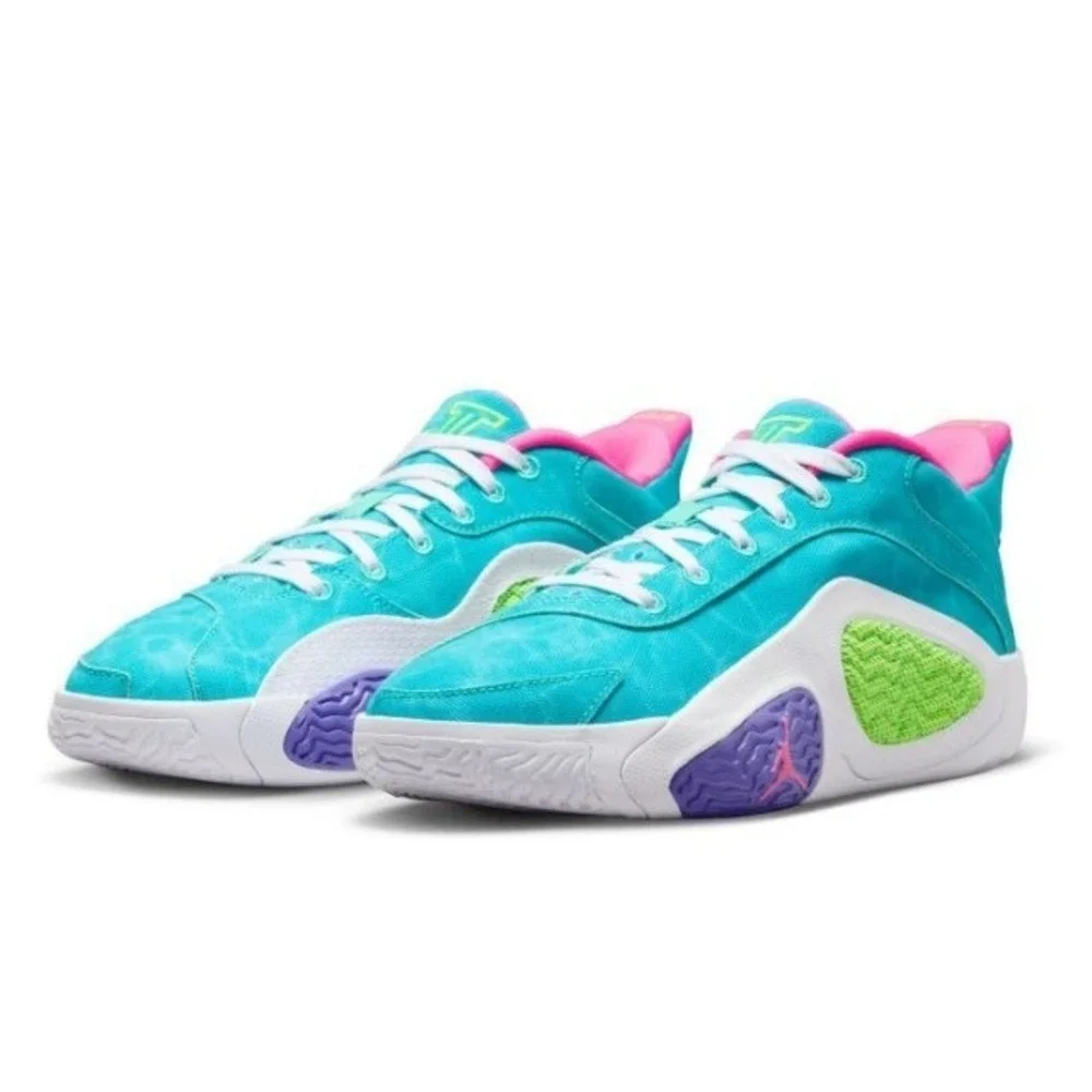 Jordan Tatum 2 Wave Runner  HJ7382-303 Blue Green Pink Kids Basketball Shoes 6Y